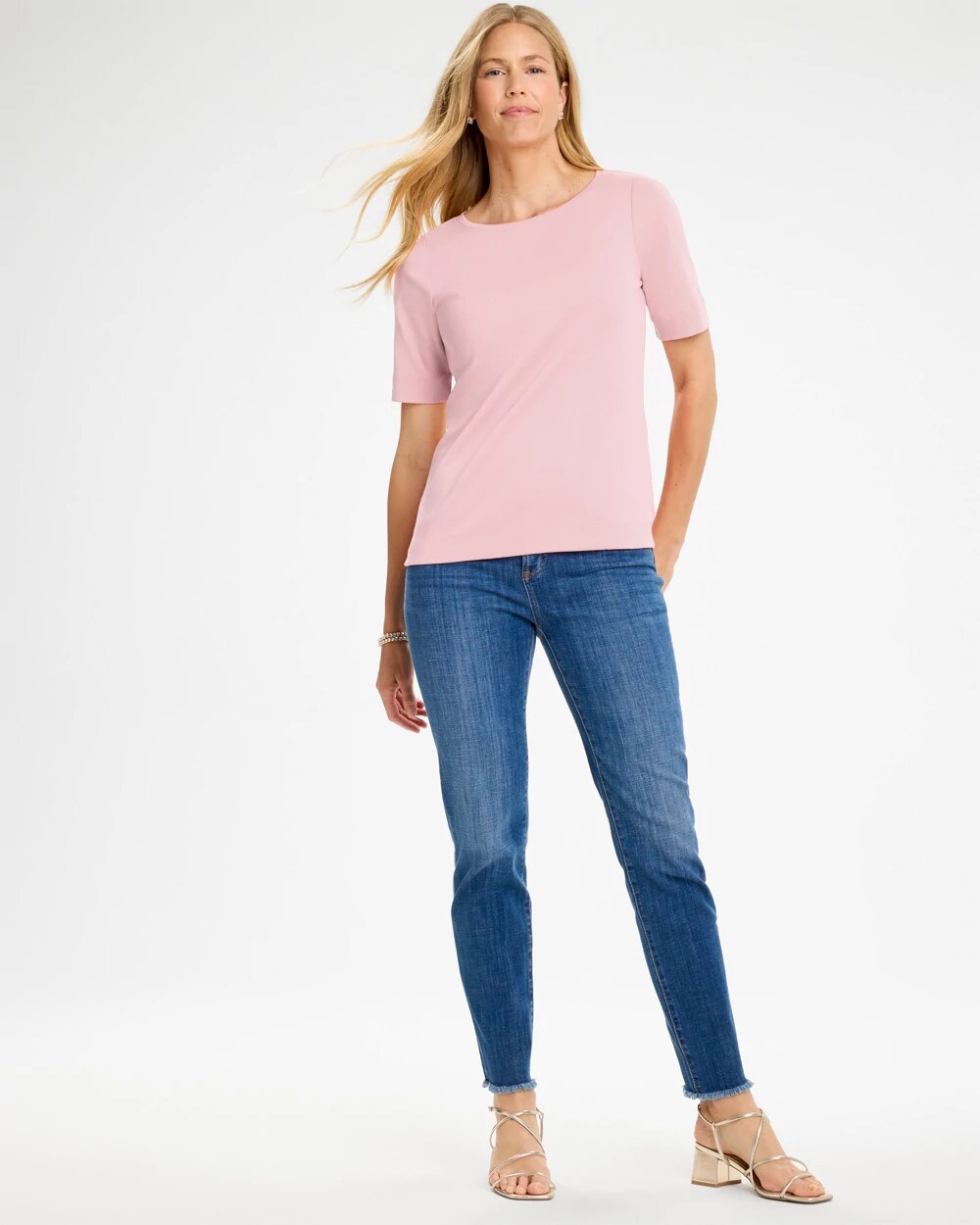 Pima Elbow Sleeve Tee
