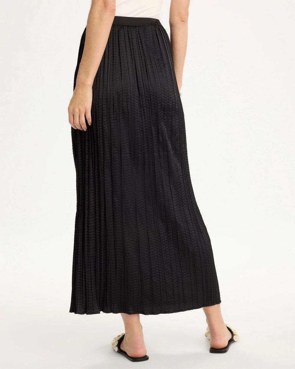 Satin Crinkle Maxi Skirt