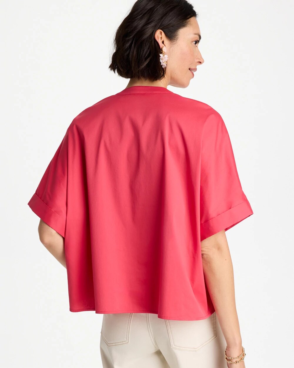 Poplin Popover Dolman Top