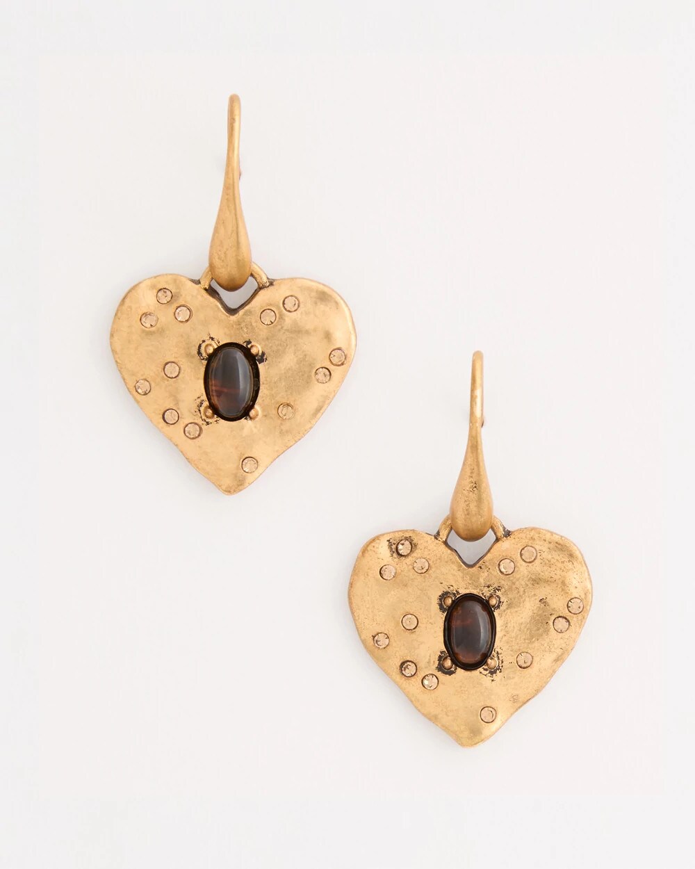Textured Heart Earrings