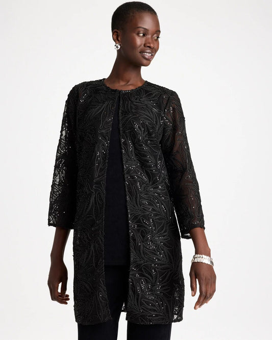 Travelers Sequin-Embellished Duster