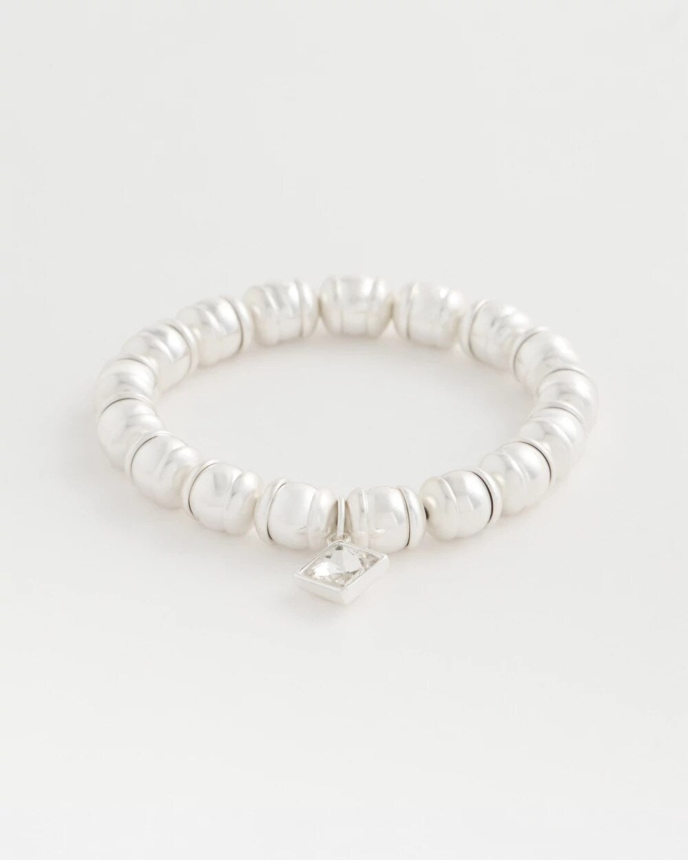 Silvertone Round Charm Bracelet
