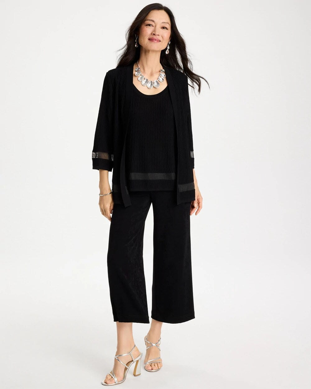 Travelers Sheer Stripe Cardigan