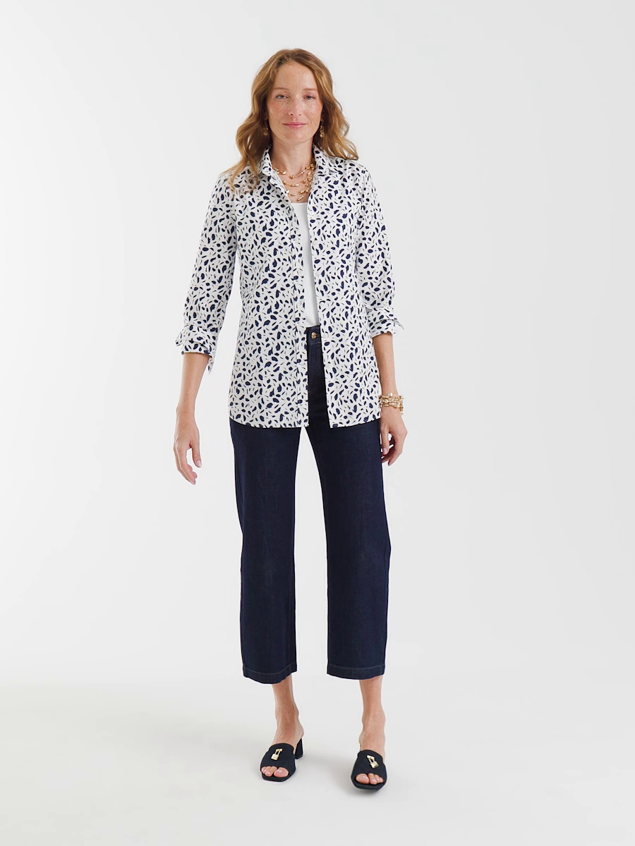 No Iron Stretch Printed Shirt
