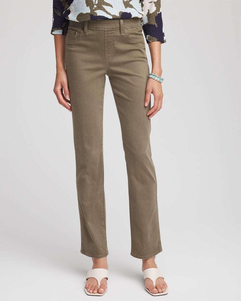 Pull-On Straight Jeans