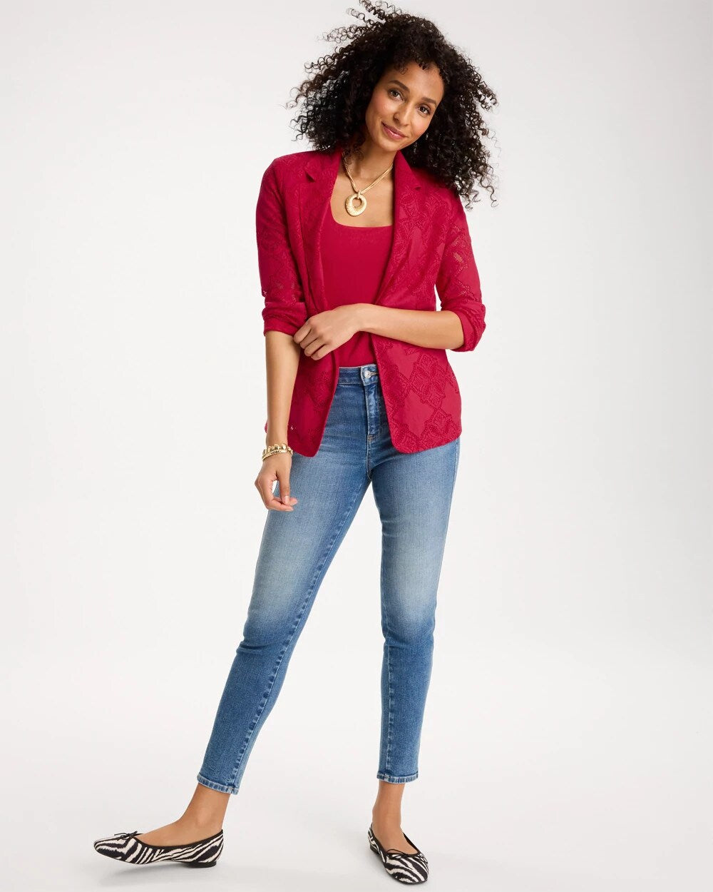 Lace Cutwork Blazer