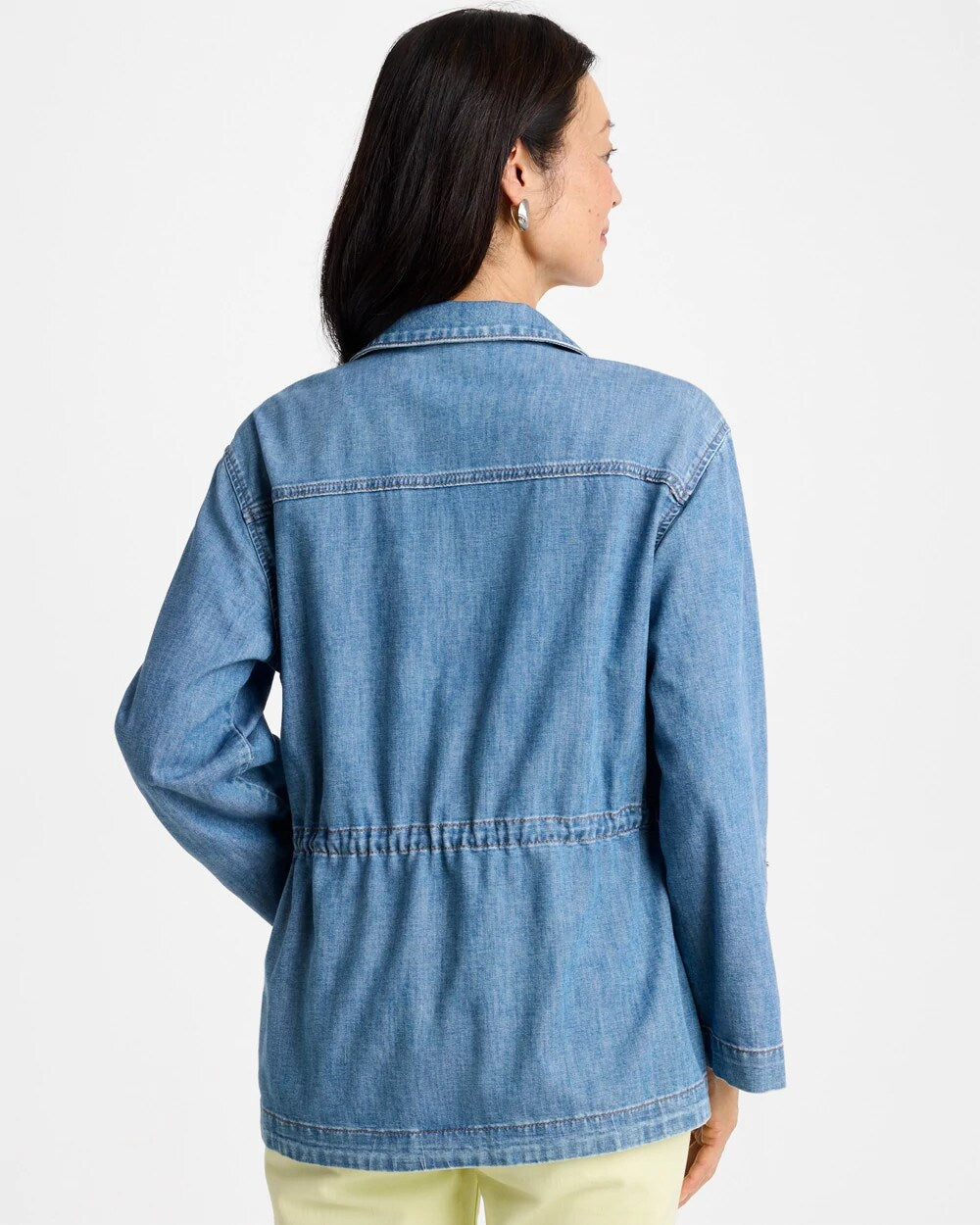 Denim Cinch Waist Jacket