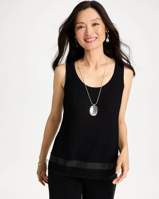 Travelers Sheer Stripe Tank