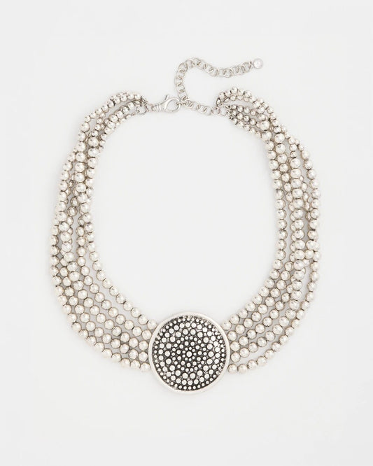 Chico¡¯s Originals Textured Pendant Bib Necklace