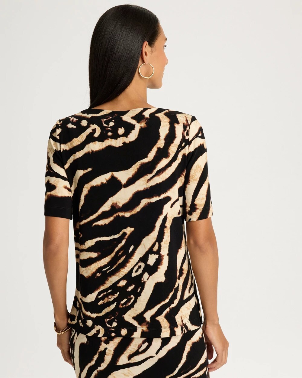 Travelers Safari Straight Neck Top