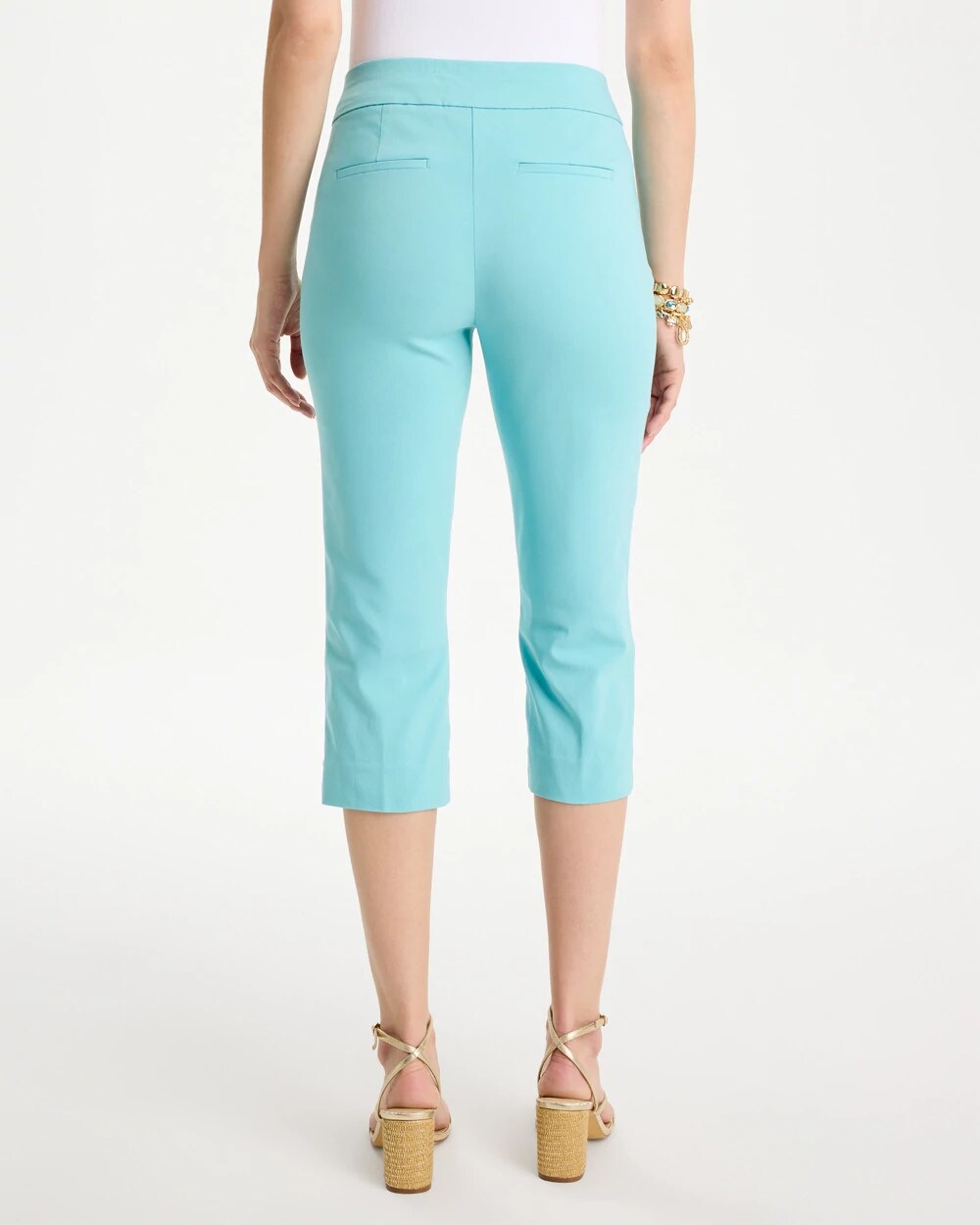 Brigitte Slim Rivet Pull-On Capri Pant