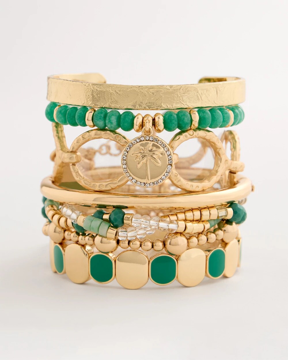 Genuine Howlite Beaded Stretch Bracelet