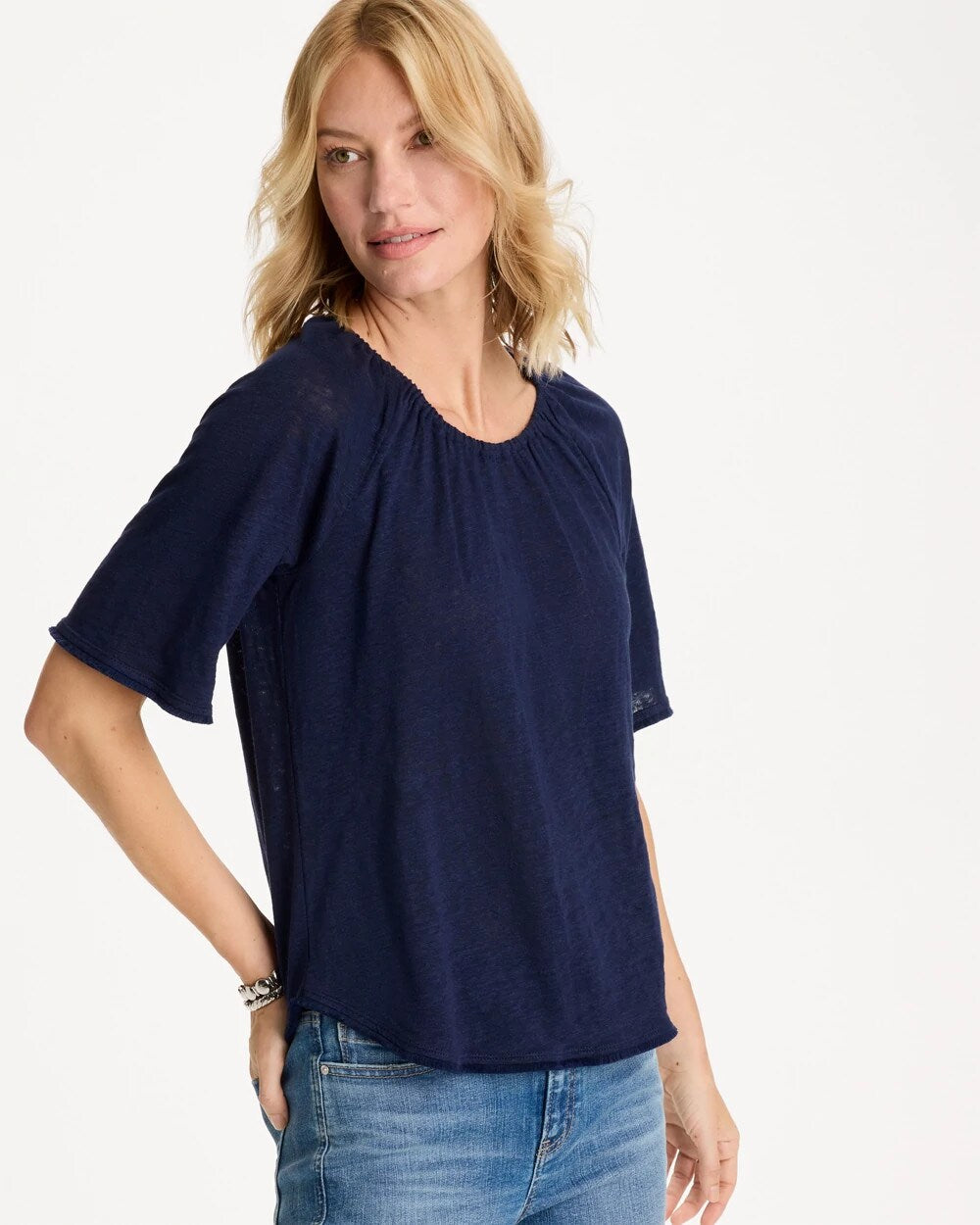 Linen Fringed Tee