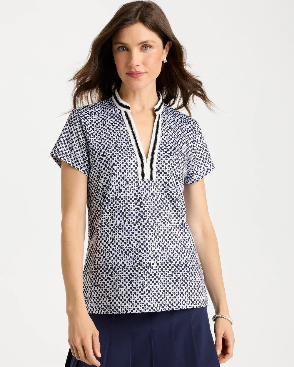 Zenergy UPF Crochet Trim Polo