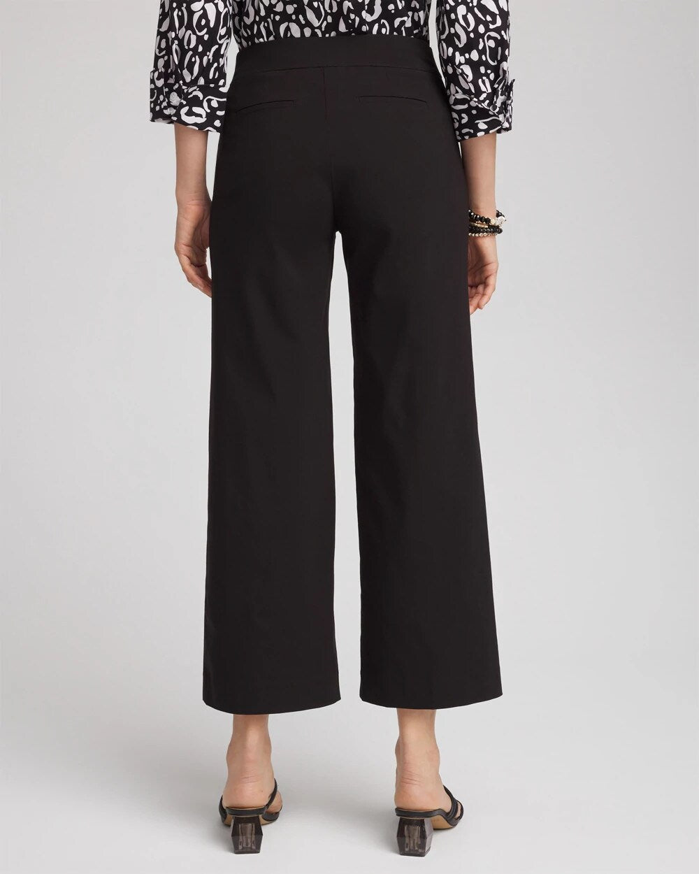 Brigitte Pull-On Wide Leg Cropped Pants