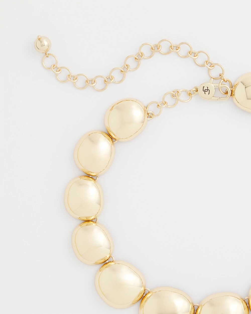 Gold Pebble Collar Necklace