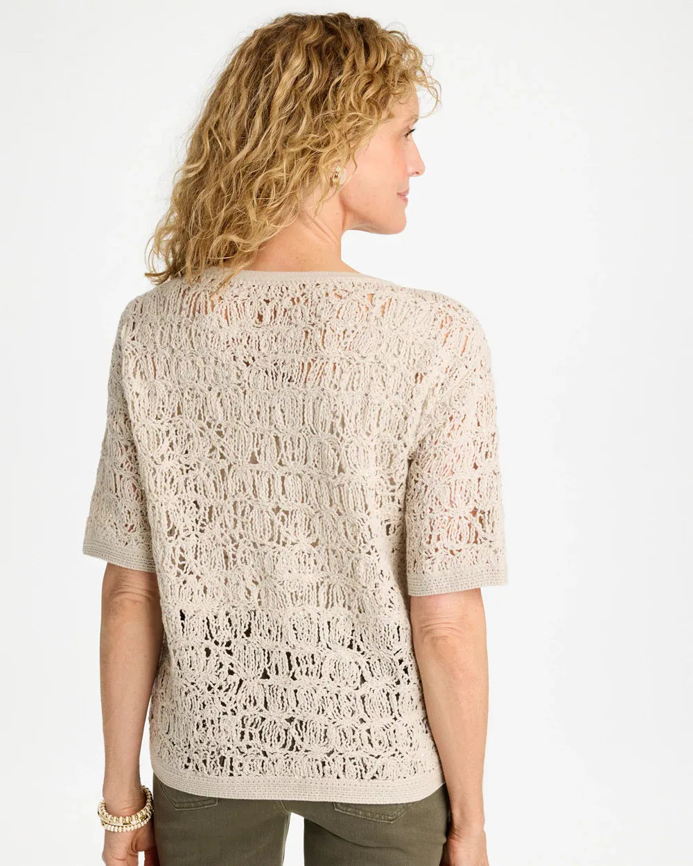Cotton-Blend Dolman Pullover Sweater