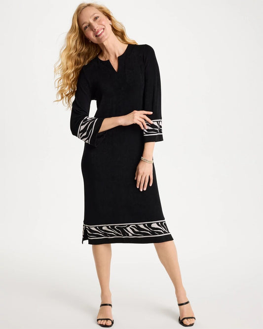 Travelers Zebra Trim Kurta Dress