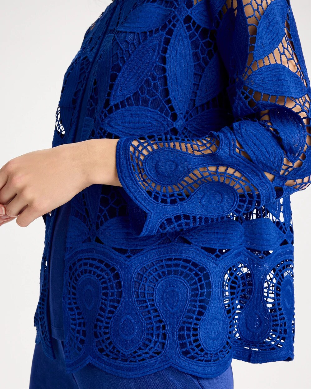 Travelers Collection Macram¨¦ Lace Jacket