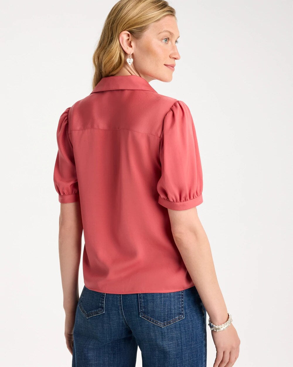 Satin Peter Pan Collar Blouse