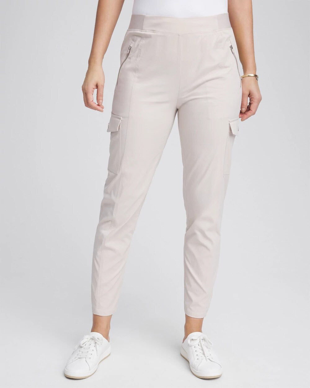 Zenergy Striped Cargo Ankle Pants