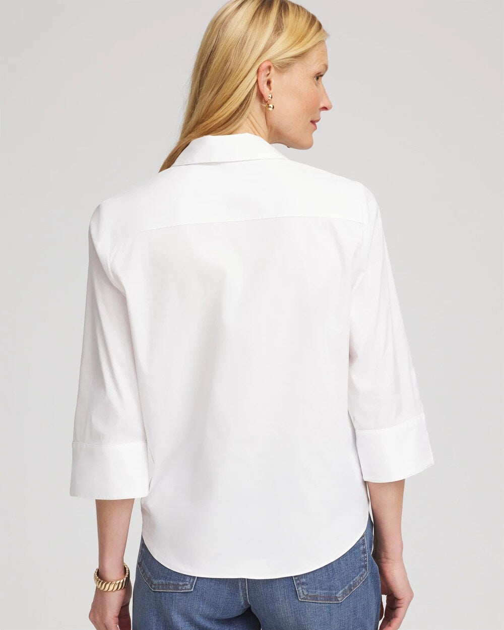 Poplin Cotton Tie-Front Top