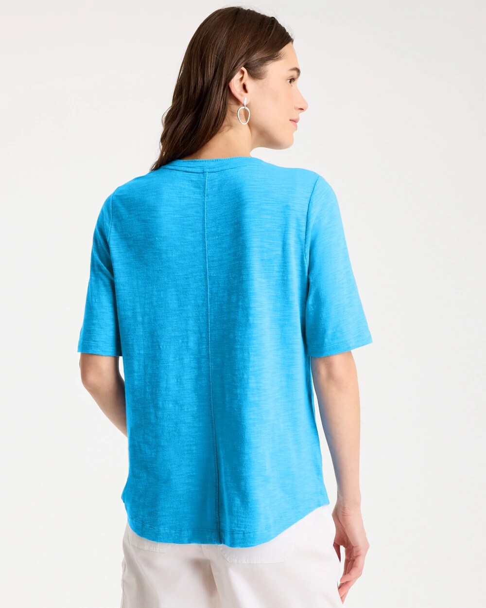 Cotton Slub V-Neck Tee
