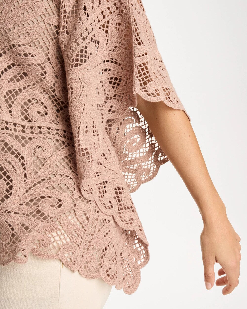Cotton Crochet Lace Poncho