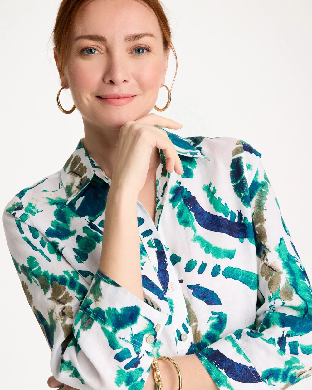 No Iron Athena Dye Linen Shirt