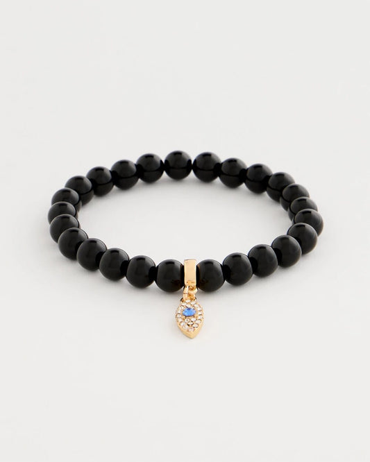 Evil Eye Charm Stretch Bracelet