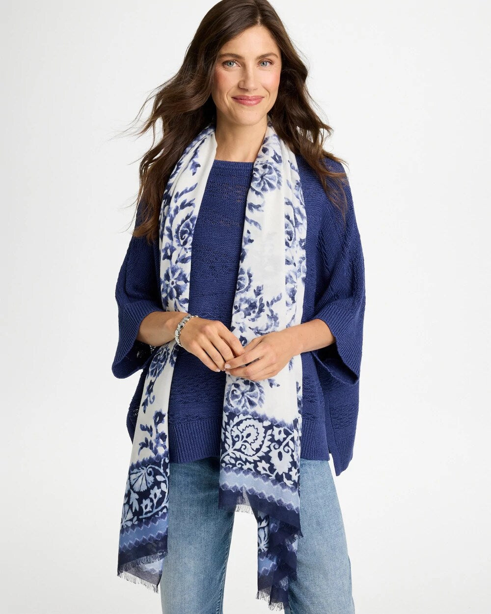 Paisley Printed Oblong Scarf