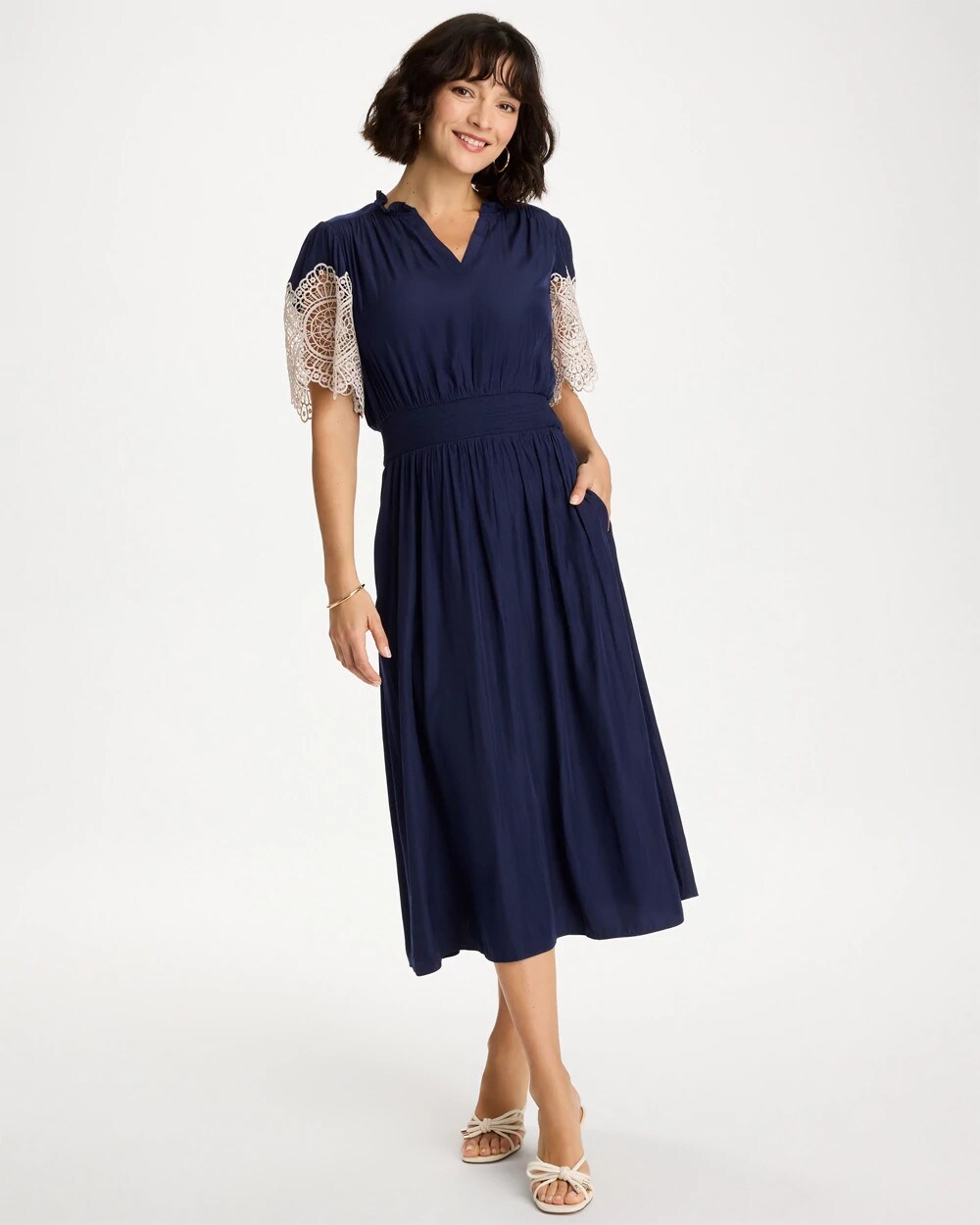 Sea Island Crinkled Midi Dress