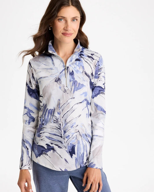 Zenergy UPF Botanic Half Zip Polo