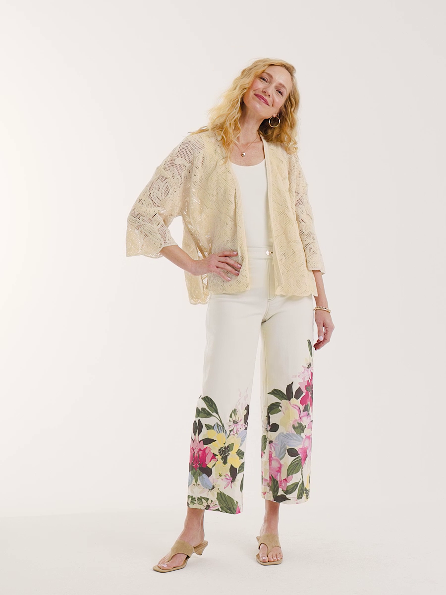 Short Crochet Lace Kimono