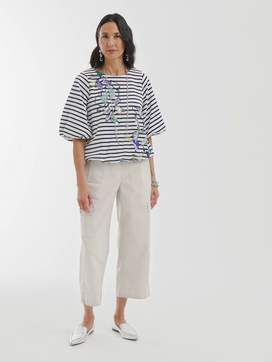 Cargo Straight Leg Cropped Pants