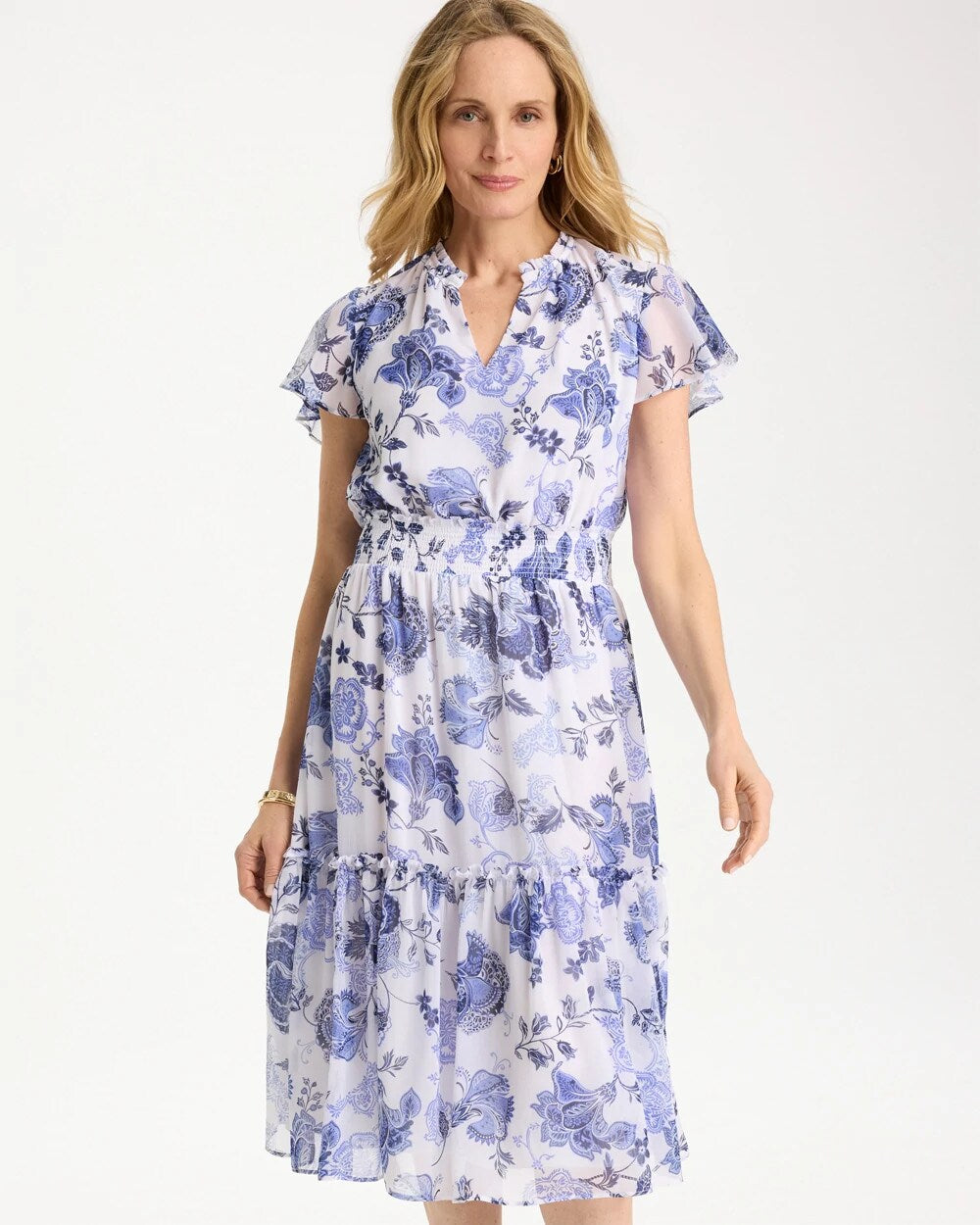 Floral Smocked Waist Dress