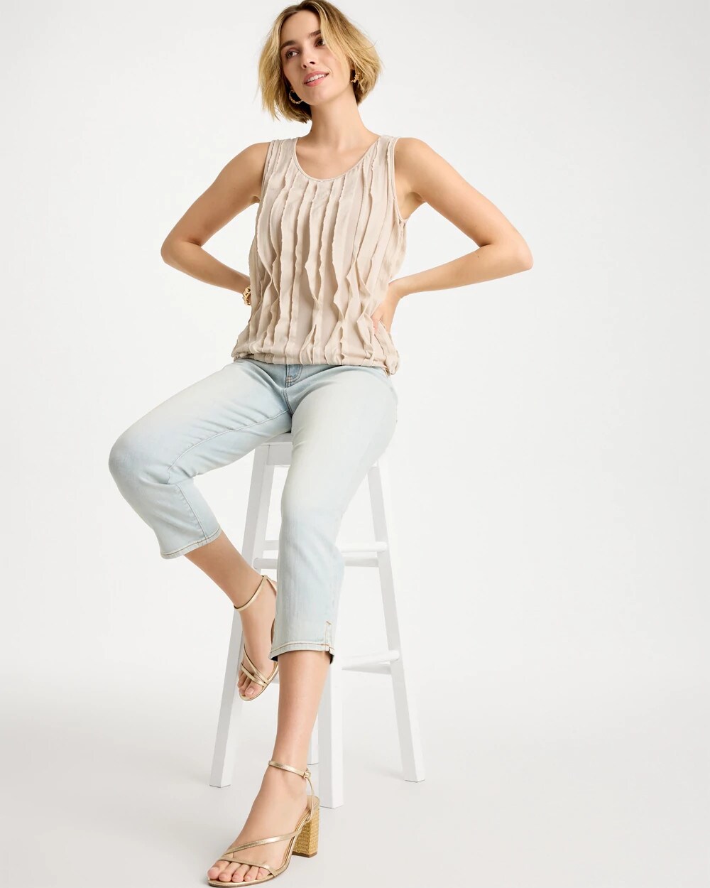 Girlfriend Slim Capri Jeans