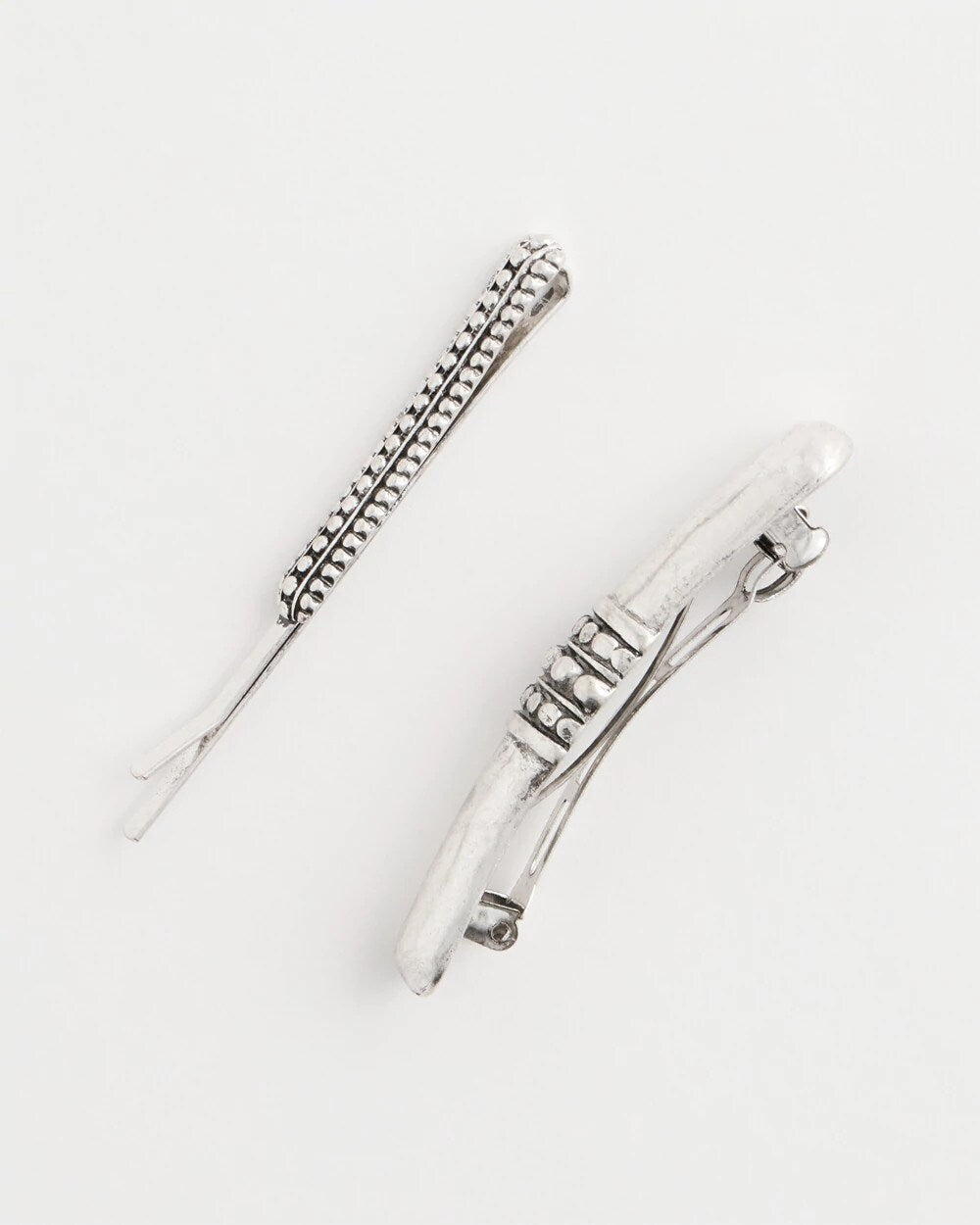 Silvertone Mixed Metal Hair Pin Set