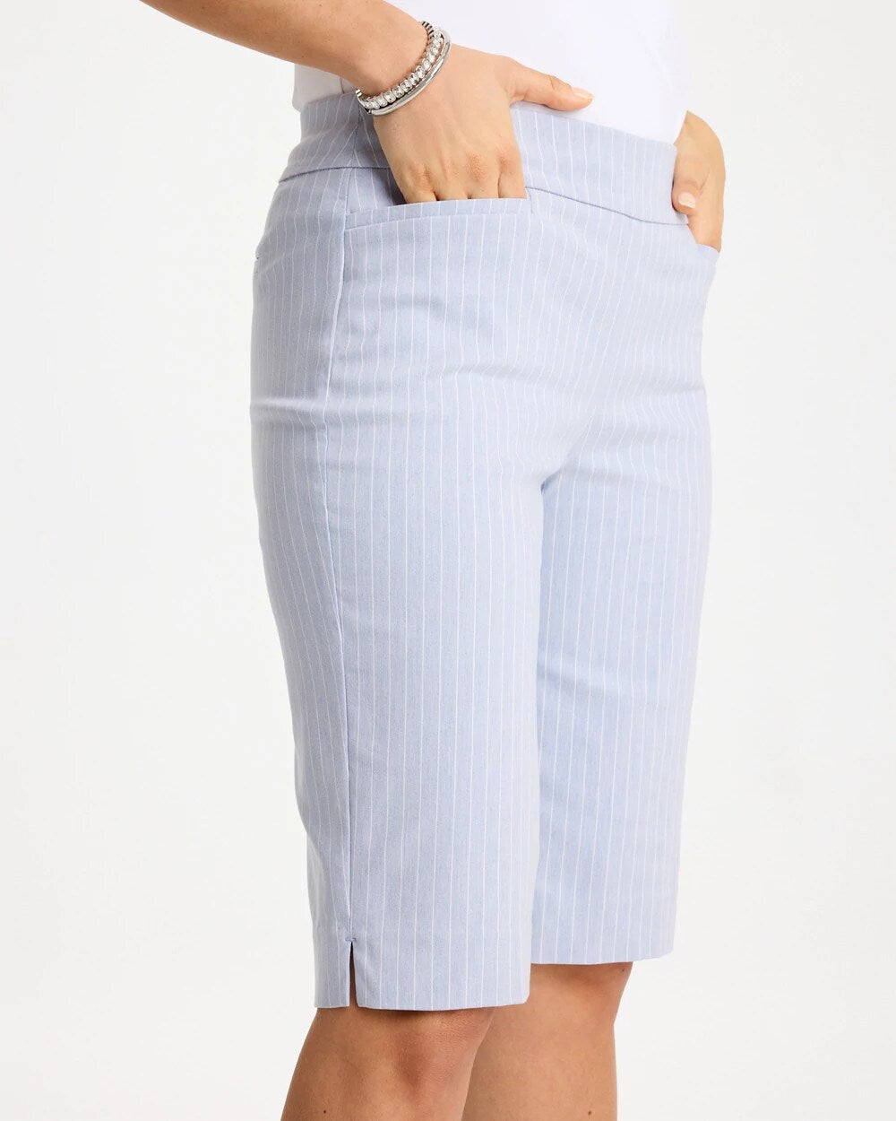 Striped Brigitte Slim Shorts