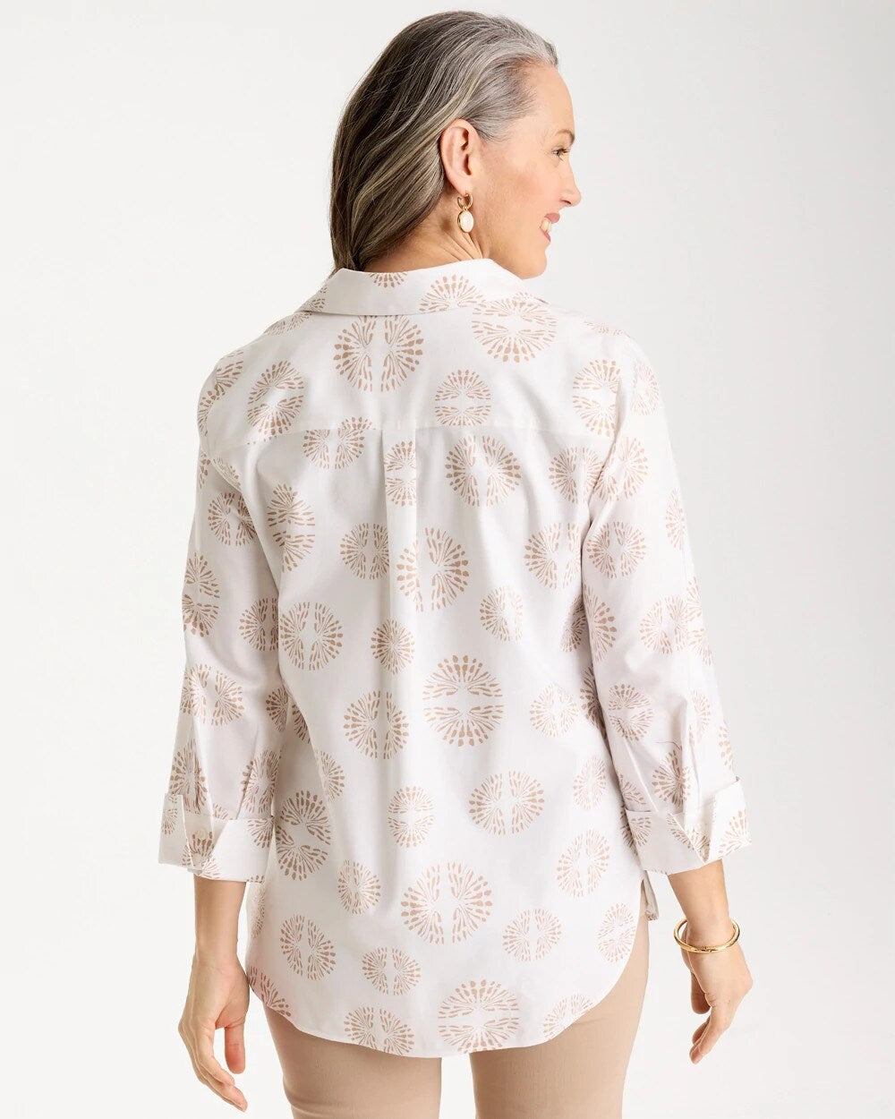 No Iron Stretch Stamped Shirt
