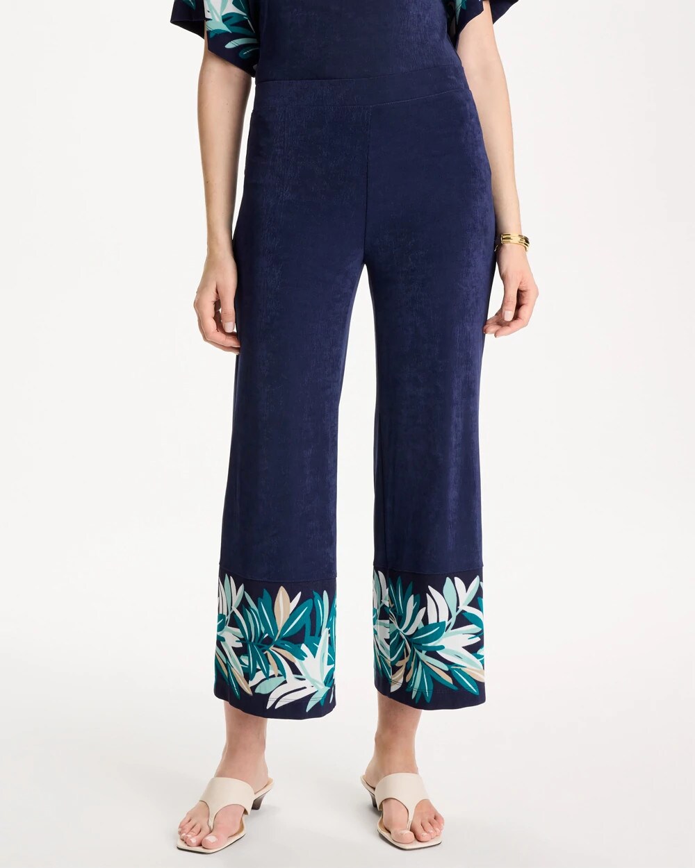Travelers Palm Border Crop Pant
