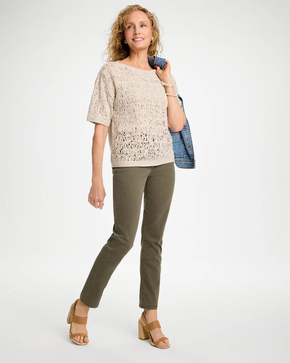 Cotton-Blend Dolman Pullover Sweater
