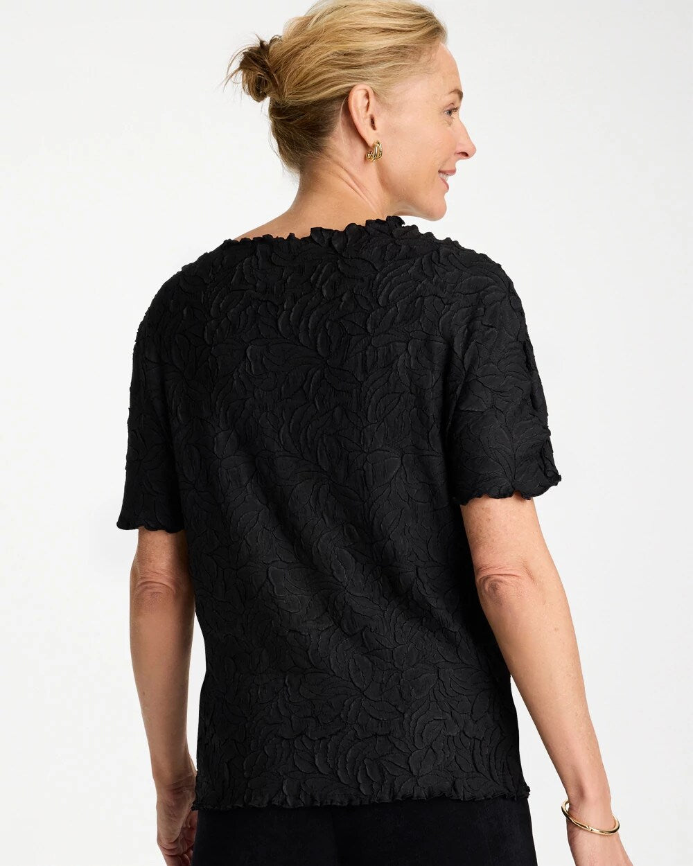 Travelers Embossed Pullover Top