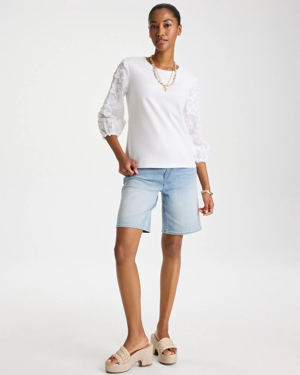 Star Cutout 3/4 Sleeved Tee