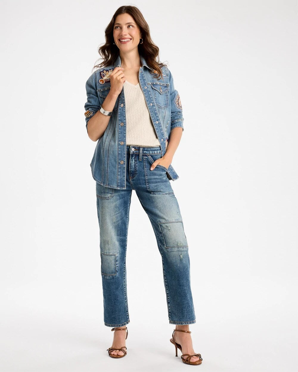 Vintage Boyfriend Utility Crop Jeans
