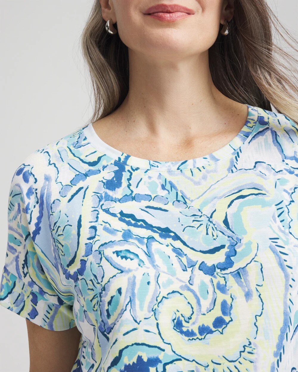 Zenergy Paisley Drop Shoulder Tee