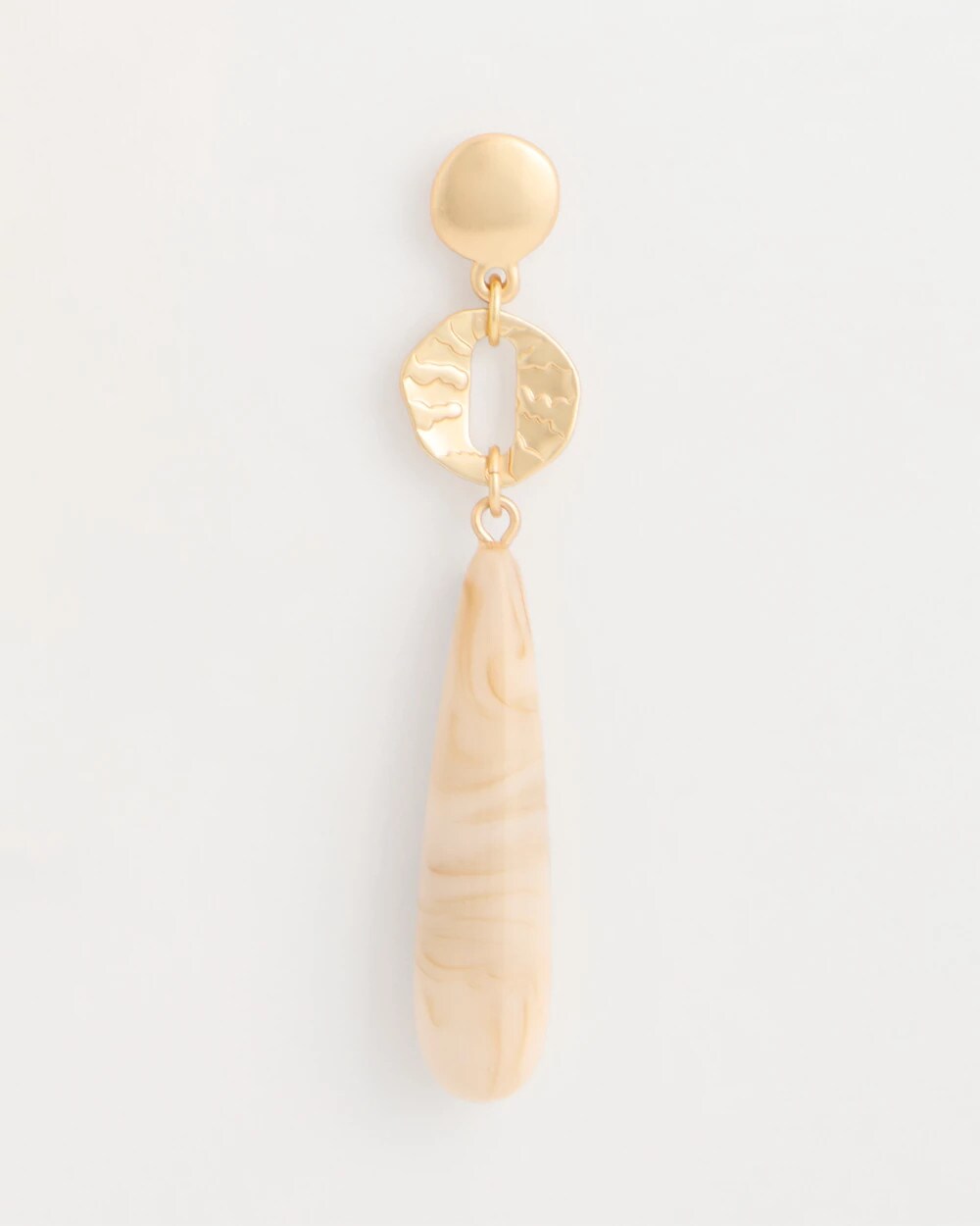 Mixed Metal Linear Drop Earrings