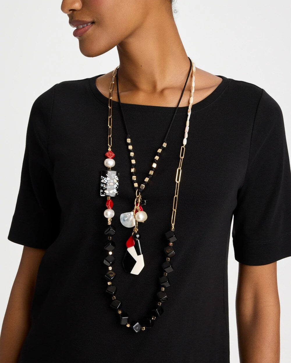 Corded Short Pendant Necklace