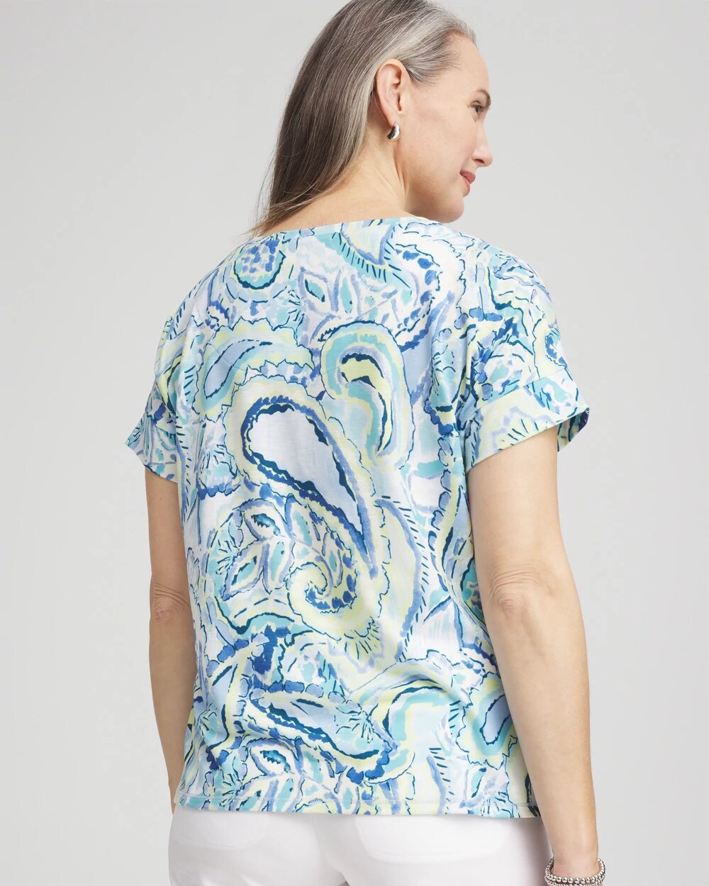 Zenergy Paisley Drop Shoulder Tee