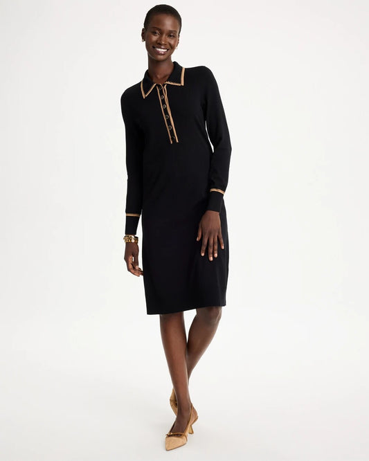 Whipstitch Knit Sweater Dress